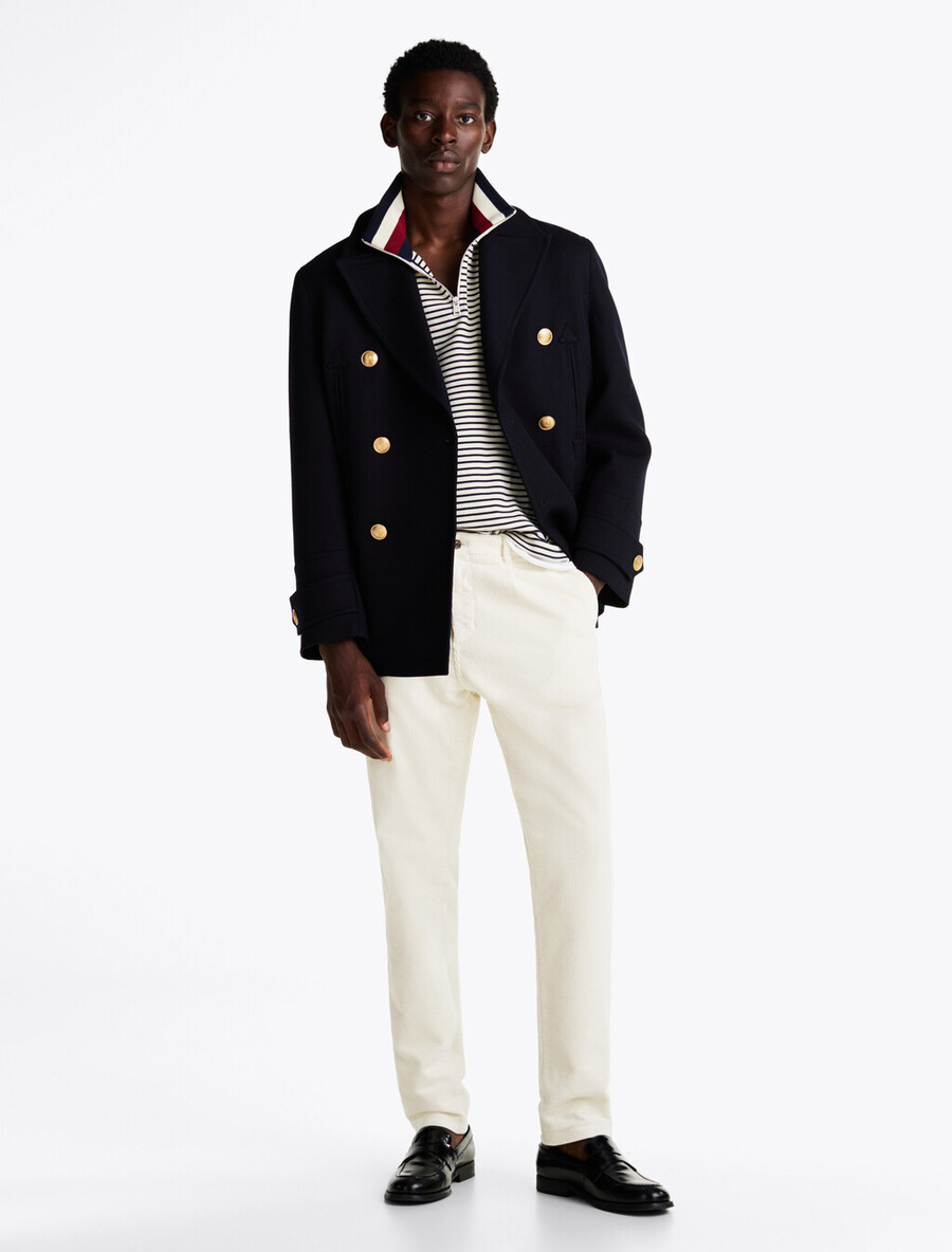 pantaloni chino affusolati in velluto a coste elasticizzato di cotone harlem