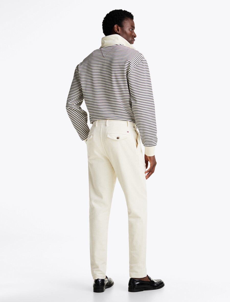 pantaloni chino affusolati in velluto a coste elasticizzato di cotone harlem