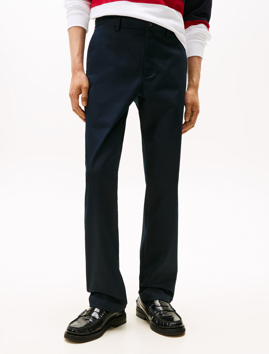 chino in raso di cotone mercerizzato