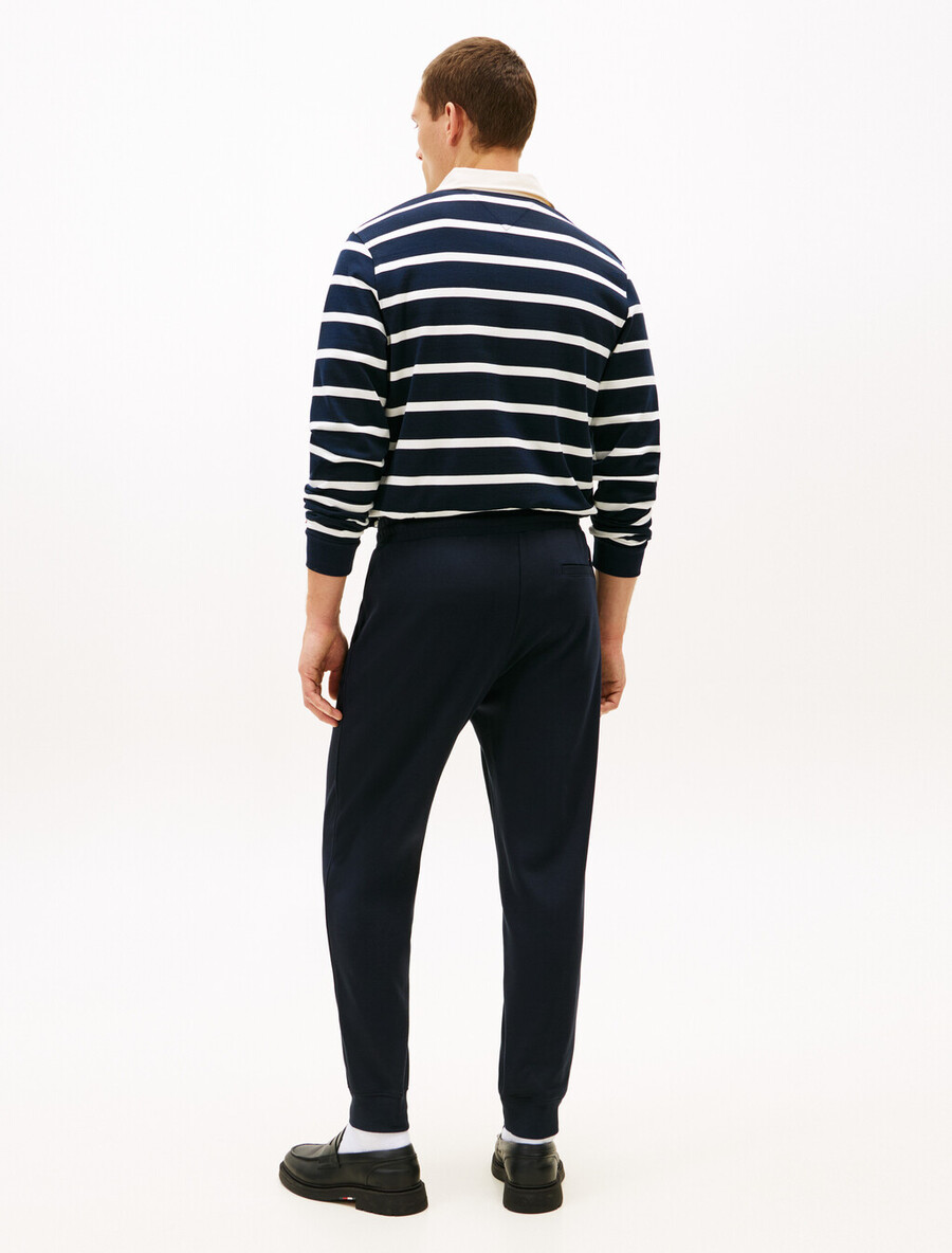 pantaloni della tuta con orlo a coste e monogramma