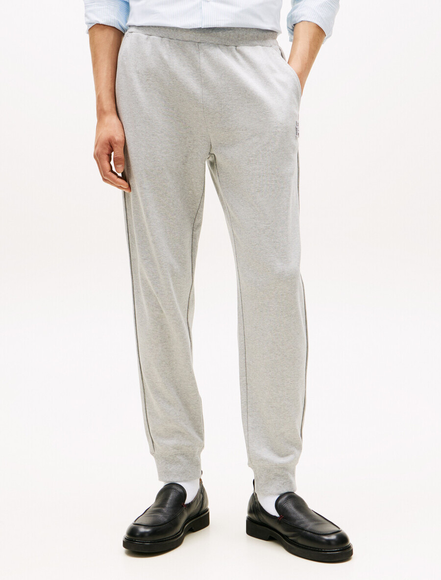 pantaloni della tuta con orlo a coste e monogramma