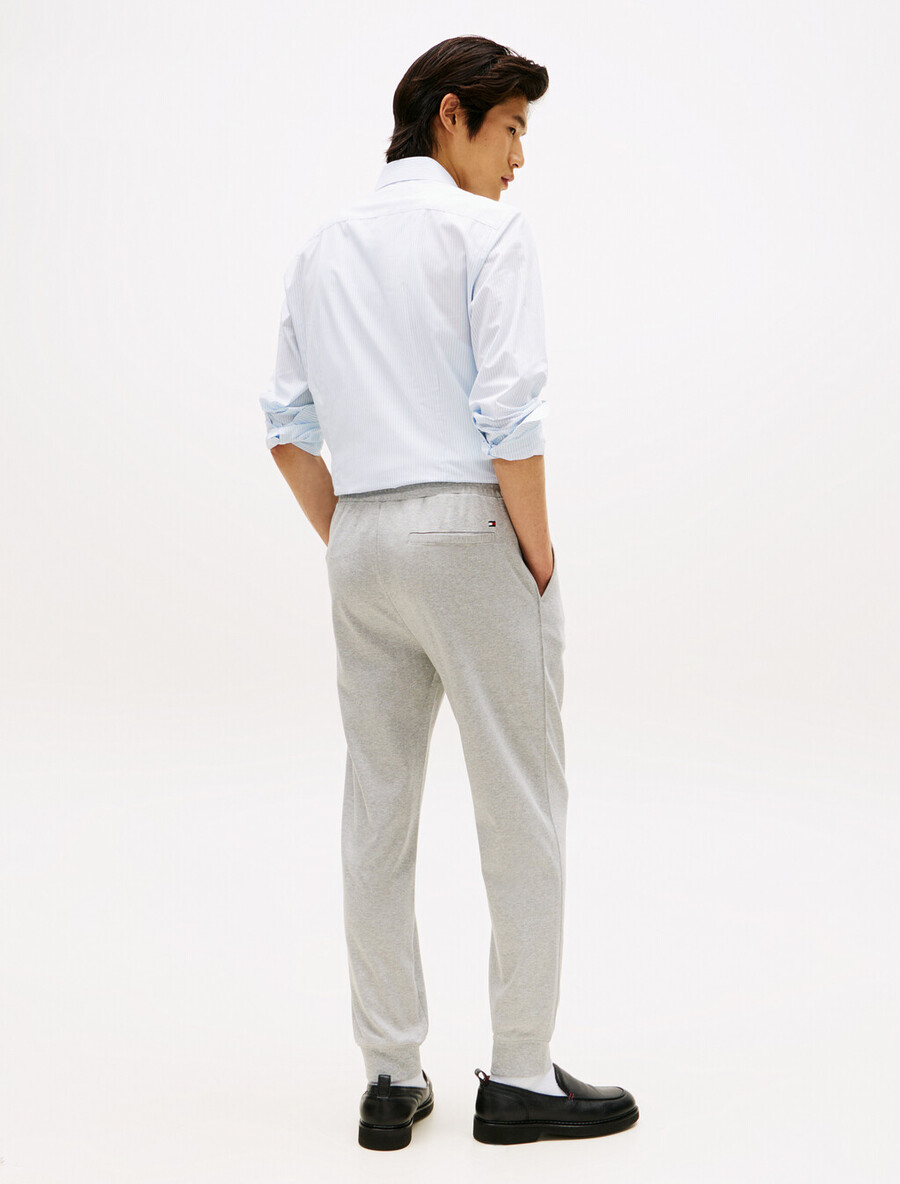 pantaloni della tuta con orlo a coste e monogramma