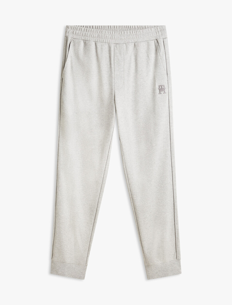 pantaloni della tuta con orlo a coste e monogramma