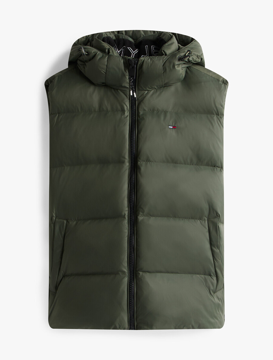 gilet con cappuccio e cerniera