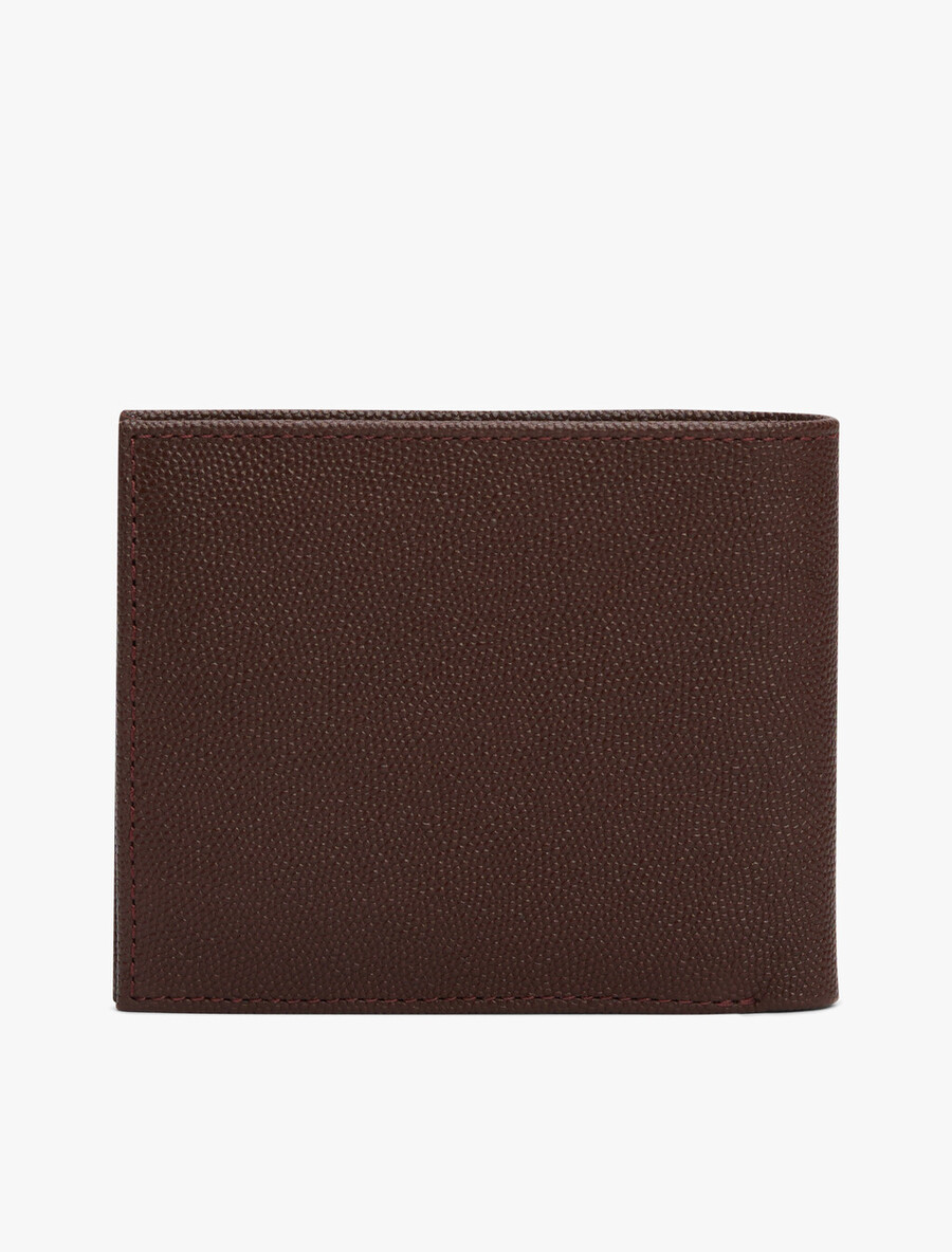 portafoglio in pelle con bandiera per carte e monete