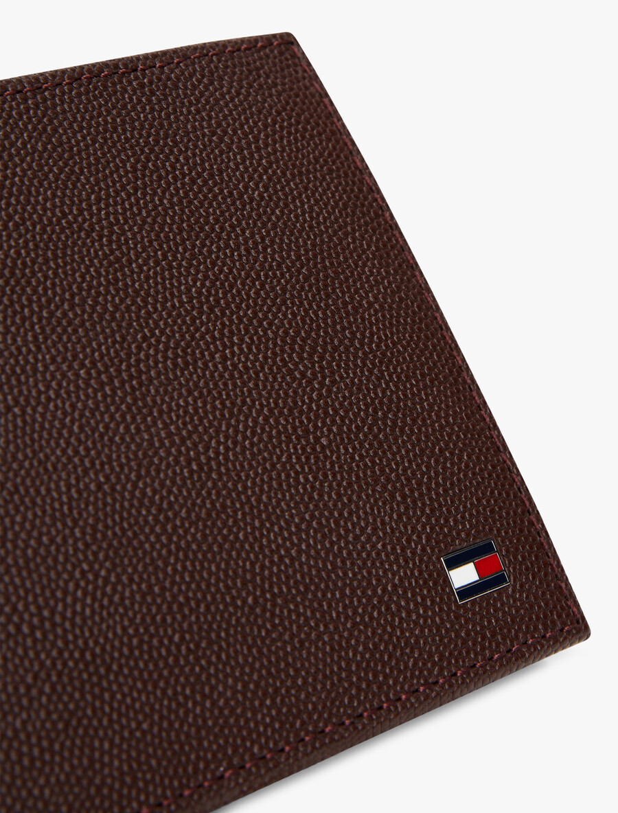 portafoglio in pelle con bandiera per carte e monete