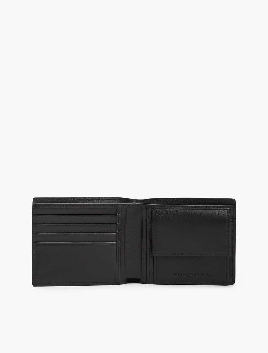 portafoglio bifold in pelle con logo aziendale