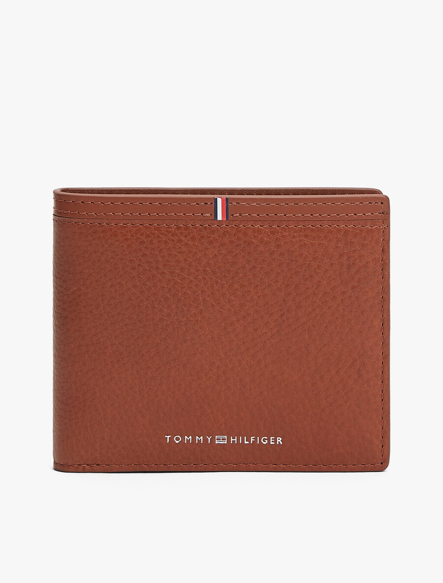 portafoglio bifold in pelle con logo aziendale