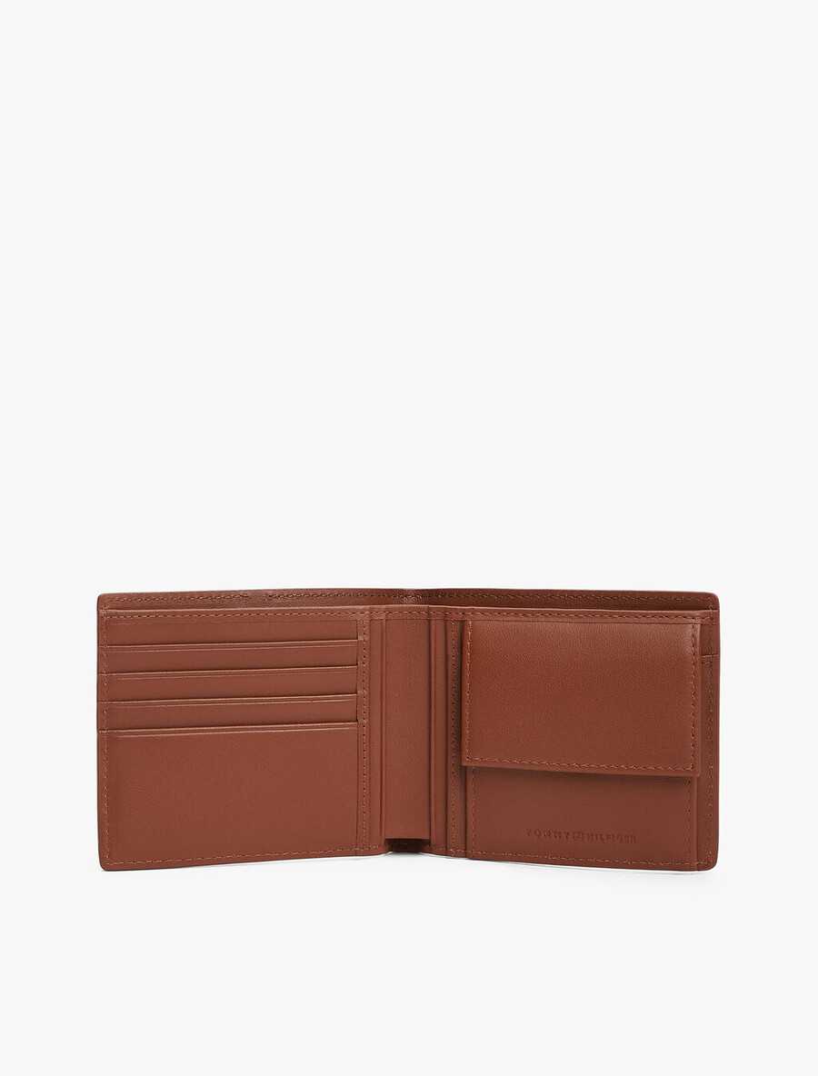 portafoglio bifold in pelle con logo aziendale